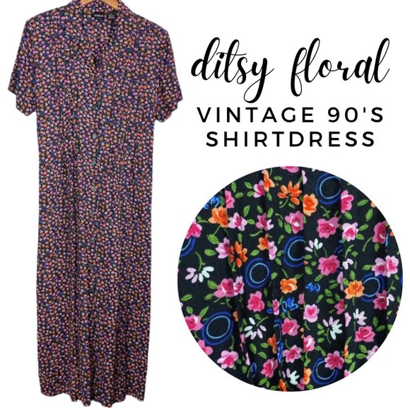 floral maxi shirt